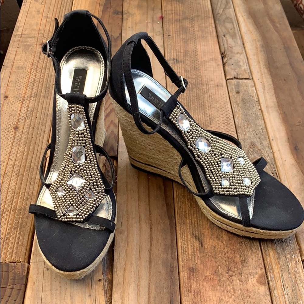 White House Black Market Dress wedge sandals